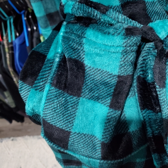 Sleep Chic Bath Robe Size XXL NWT Buffalo Check Kitten Soft 😸 ♥️ L👀K - Picture 6 of 14